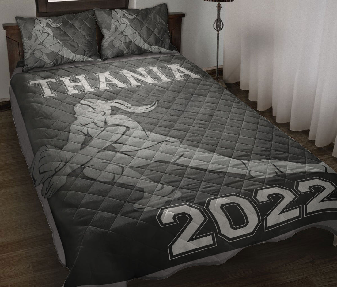 Ohaprints-Quilt-Bed-Set-Pillowcase-Volleyball-Libero-Girl-Black-Grey-Pattern-Sport-Gift-Custom-Personalized-Name-Blanket-Bedspread-Bedding-2435-Throw (55'' x 60'')