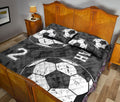 Ohaprints-Quilt-Bed-Set-Pillowcase-Soccer-Ball-Black-Camo-Pattern-Sports-Fan-Gift-Custom-Personalized-Name-Number-Blanket-Bedspread-Bedding-2979-Queen (80'' x 90'')