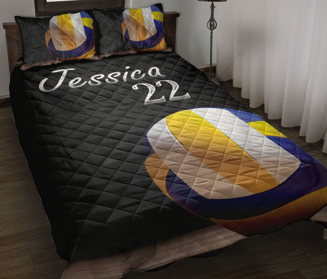 Ohaprints-Quilt-Bed-Set-Pillowcase-Volleyball-Ball-Sports-Lover-Fan-Unique-Gift-Custom-Personalized-Name-Blanket-Bedspread-Bedding-128-Throw (55'' x 60'')