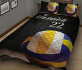 Ohaprints-Quilt-Bed-Set-Pillowcase-Volleyball-Ball-Sports-Lover-Fan-Unique-Gift-Custom-Personalized-Name-Blanket-Bedspread-Bedding-128-King (90'' x 100'')
