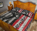 Ohaprints-Quilt-Bed-Set-Pillowcase-Volleyball-Girl-America-Us-Flag-Black-Camo-Pattern-Custom-Personalized-Name-Blanket-Bedspread-Bedding-2470-Queen (80'' x 90'')