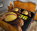 Ohaprints-Quilt-Bed-Set-Pillowcase-Softball-Gloves-Ball-Sports-Lovers-Fan-Unique-Gift-Custom-Personalized-Name-Blanket-Bedspread-Bedding-678-Queen (80'' x 90'')