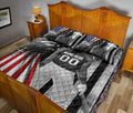 Ohaprints-Quilt-Bed-Set-Pillowcase-Softball-Player-Christian-American-Flag-Cross-Custom-Personalized-Name-Number-Blanket-Bedspread-Bedding-3075-King (90'' x 100'')