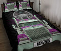 Ohaprints-Quilt-Bed-Set-Pillowcase-Purple-Trucker-Truck-Driver-Unique-Gift-Custom-Personalized-Name-Blanket-Bedspread-Bedding-3476-Throw (55'' x 60'')