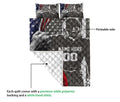 Ohaprints-Quilt-Bed-Set-Pillowcase-Football-Player-American-Us-Flag-Patriotic-Custom-Personalized-Name-Number-Blanket-Bedspread-Bedding-3129-Queen (80'' x 90'')