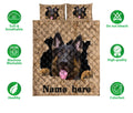 Ohaprints-Quilt-Bed-Set-Pillowcase-German-Shepherd-Brown-Crack-Pattern-Gift-Custom-Personalized-Name-Blanket-Bedspread-Bedding-3727-Double (70'' x 80'')