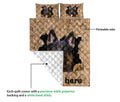 Ohaprints-Quilt-Bed-Set-Pillowcase-German-Shepherd-Brown-Crack-Pattern-Gift-Custom-Personalized-Name-Blanket-Bedspread-Bedding-3727-Queen (80'' x 90'')