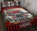 Ohaprints-Quilt-Bed-Set-Pillowcase-Red-Truck-Trucker-Christmas-Roads-Lead-Home-Custom-Personalized-Name-Blanket-Bedspread-Bedding-3479-Throw (55'' x 60'')