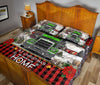 Ohaprints-Quilt-Bed-Set-Pillowcase-Green-Truck-Trucker-At-Christmas-Roads-Lead-Custom-Personalized-Name-Blanket-Bedspread-Bedding-3481-King (90&#39;&#39; x 100&#39;&#39;)