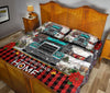 Ohaprints-Quilt-Bed-Set-Pillowcase-Turquoise-Truck-Trucker-Christmas-Road-Lead-Custom-Personalized-Name-Blanket-Bedspread-Bedding-3482-King (90&#39;&#39; x 100&#39;&#39;)