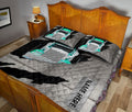 Ohaprints-Quilt-Bed-Set-Pillowcase-Turquoise-Truck-Crack-Gift-For-Trucker-Custom-Personalized-Name-Blanket-Bedspread-Bedding-3484-King (90'' x 100'')