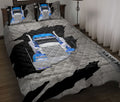 Ohaprints-Quilt-Bed-Set-Pillowcase-Blue-Truck-Crack-Pattern-For-Trucker-Driver-Custom-Personalized-Name-Blanket-Bedspread-Bedding-3485-Throw (55'' x 60'')