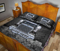 Ohaprints-Quilt-Bed-Set-Pillowcase-Black-Trucker-Truck-Driver-Gift-Crack-Custom-Personalized-Name-Blanket-Bedspread-Bedding-3573-King (90'' x 100'')