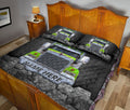 Ohaprints-Quilt-Bed-Set-Pillowcase-Green-Truck-Trucker-Driver-Gift-Crack-Custom-Personalized-Name-Blanket-Bedspread-Bedding-3490-King (90'' x 100'')