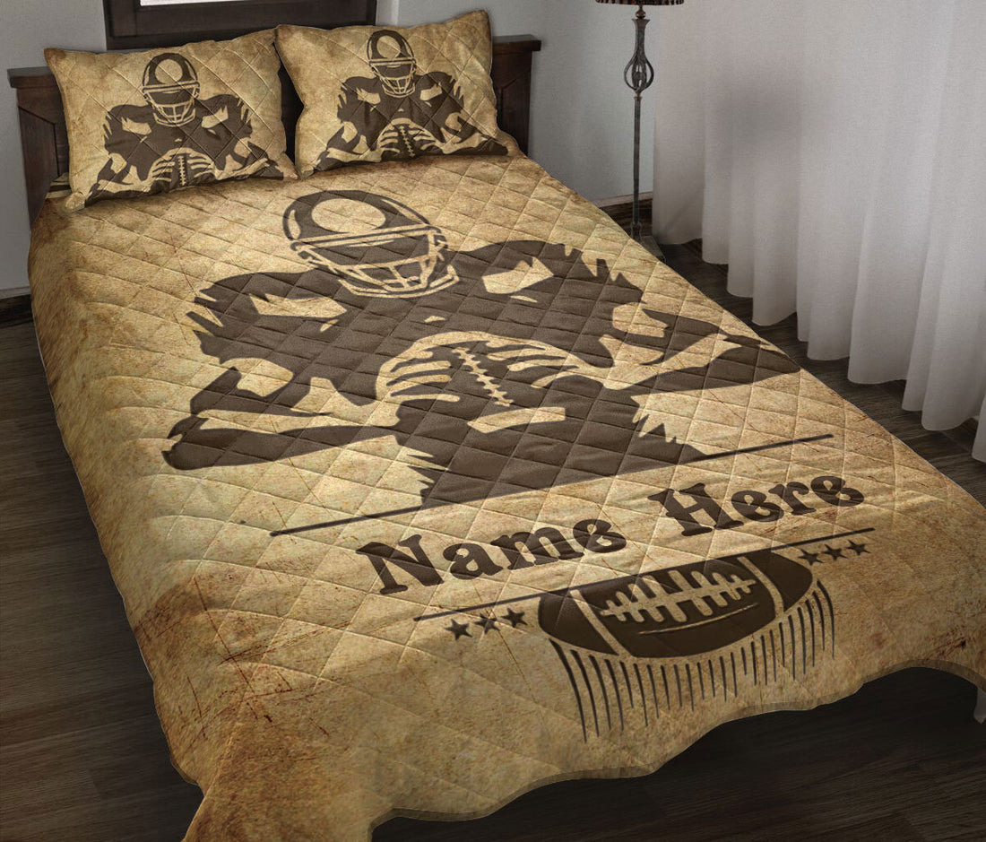 Ohaprints-Quilt-Bed-Set-Pillowcase-American-Football-Player-Sport-Lover-Fan-Unique-Gift-Custom-Personalized-Name-Blanket-Bedspread-Bedding-2966-Throw (55'' x 60'')