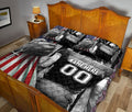 Ohaprints-Quilt-Bed-Set-Pillowcase-Football-Player-Christian-American-Flag-Cross-Custom-Personalized-Name-Number-Blanket-Bedspread-Bedding-2967-Queen (80'' x 90'')