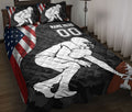 Ohaprints-Quilt-Bed-Set-Pillowcase-American-Football-Player-Us-Flag-Pattern-Custom-Personalized-Name-Number-Blanket-Bedspread-Bedding-46-Throw (55'' x 60'')
