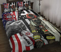 Ohaprints-Quilt-Bed-Set-Pillowcase-Proud-Firefighter-Fireman-American-Flag-Pattern-Gift-Custom-Personalized-Name-Blanket-Bedspread-Bedding-2968-Throw (55'' x 60'')