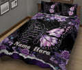 Ohaprints-Quilt-Bed-Set-Pillowcase-Jesus-Faith-Butterfly-Purple-Floral-Pattern-Gift-Custom-Personalized-Name-Blanket-Bedspread-Bedding-1798-King (90'' x 100'')