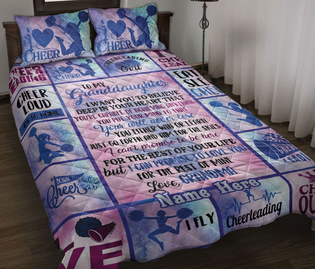 Ohaprints-Quilt-Bed-Set-Pillowcase-Cheerleading-Cheerleader-Pink-Gift-For-Granddaughter-Custom-Personalized-Name-Blanket-Bedspread-Bedding-1852-Throw (55'' x 60'')