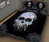 Ohaprints-Quilt-Bed-Set-Pillowcase-Skull-Hologram-Mandala-Floral-Pattern-Unique-Gift-Custom-Personalized-Name-Blanket-Bedspread-Bedding-2554-King (90&#39;&#39; x 100&#39;&#39;)