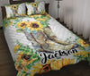 Ohaprints-Quilt-Bed-Set-Pillowcase-Cowboy-Cowgirl-Boots-Sunflower-Floral-Pattern-White-Custom-Personalized-Name-Blanket-Bedspread-Bedding-2958-Throw (55&#39;&#39; x 60&#39;&#39;)