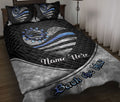 Ohaprints-Quilt-Bed-Set-Pillowcase-Police-Back-The-Blue-Thin-Blue-Line-Heart-Black-Custom-Personalized-Name-Blanket-Bedspread-Bedding-1293-Throw (55'' x 60'')