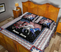 Ohaprints-Quilt-Bed-Set-Pillowcase-Horse-Horses-American-Us-Flag-Patriotic-4-Of-July-Custom-Personalized-Name-Blanket-Bedspread-Bedding-864-Queen (80'' x 90'')