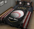 Ohaprints-Quilt-Bed-Set-Pillowcase-Baseball-American-Flag-Sports-Lover-Gift-Custom-Personalized-Name-Blanket-Bedspread-Bedding-1779-King (90'' x 100'')