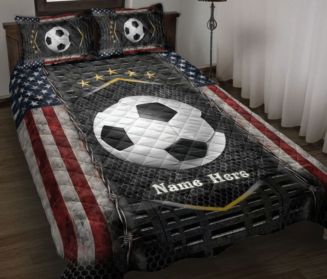 Ohaprints-Quilt-Bed-Set-Pillowcase-Soccer-American-Flag-Sports-Lover-Gift-Custom-Personalized-Name-Blanket-Bedspread-Bedding-2030-Throw (55'' x 60'')