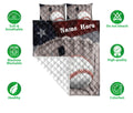 Ohaprints-Quilt-Bed-Set-Pillowcase-Baseball-Gloves-American-Flag-Brown-Sports-Lover-Custom-Personalized-Name-Blanket-Bedspread-Bedding-2369-Double (70'' x 80'')