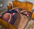 Ohaprints-Quilt-Bed-Set-Pillowcase-American-Football-Brown-Pattern-Sport-Lover-Custom-Personalized-Name-Blanket-Bedspread-Bedding-607-Queen (80'' x 90'')
