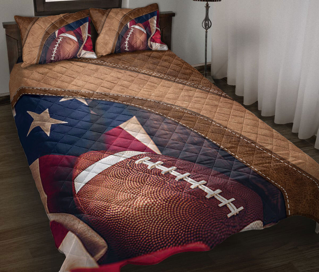 Ohaprints-Quilt-Bed-Set-Pillowcase-American-Football-Brown-Pattern-Unique-Gift-For-Football-Sports-Lover-Blanket-Bedspread-Bedding-3047-Throw (55'' x 60'')