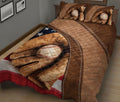 Ohaprints-Quilt-Bed-Set-Pillowcase-Baseball-Ball-Gloves-Brown-Pattern-Unique-Gift-For-Baseball-Sports-Lover-Blanket-Bedspread-Bedding-865-King (90'' x 100'')