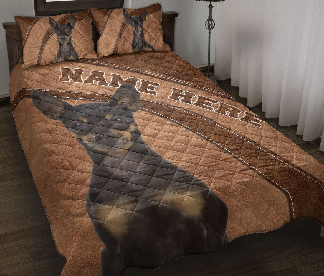 Ohaprints-Quilt-Bed-Set-Pillowcase-Miniature-Pinscher-Dog-Lover-Gift-Custom-Personalized-Name-Blanket-Bedspread-Bedding-275-Throw (55'' x 60'')