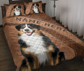 Ohaprints-Quilt-Bed-Set-Pillowcase-Australian-Shepherd-Brown-Pattern-Gift-For-Dog-Lover-Custom-Personalized-Name-Blanket-Bedspread-Bedding-2032-Throw (55'' x 60'')