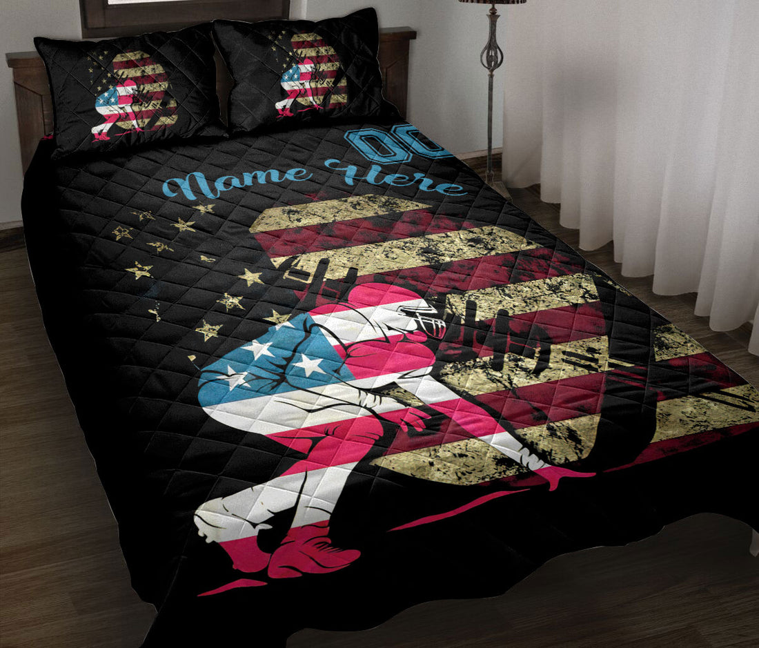 Ohaprints-Quilt-Bed-Set-Pillowcase-Football-Sport-Usa-Player-American-Guard-Tackle-Custom-Personalized-Name-Blanket-Bedspread-Bedding-2628-Throw (55'' x 60'')