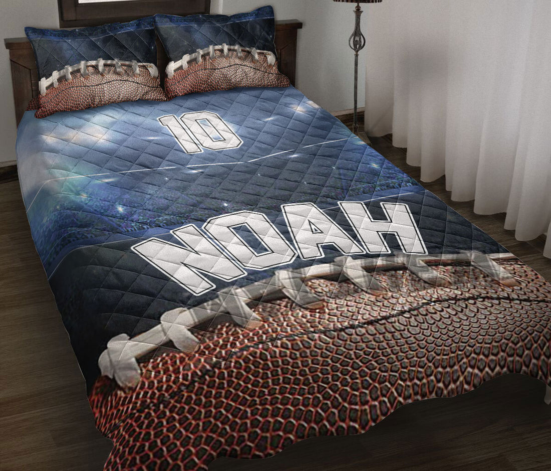 Ohaprints-Quilt-Bed-Set-Pillowcase-American-Football-Stadium-Gift-For-Sport-Fans-Lovers-Custom-Personalized-Name-Blanket-Bedspread-Bedding-278-Throw (55'' x 60'')