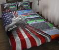 Ohaprints-Quilt-Bed-Set-Pillowcase-Green-Truck-Unique-Gift-For-Trucker-Driver-Custom-Personalized-Name-Blanket-Bedspread-Bedding-3493-Throw (55'' x 60'')