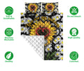 Ohaprints-Quilt-Bed-Set-Pillowcase-Nurse-Scrub-Life-You-Are-My-Sunshine-Daisy-Sunflower-Floral-Gift-For-Nurse-Blanket-Bedspread-Bedding-871-Double (70'' x 80'')