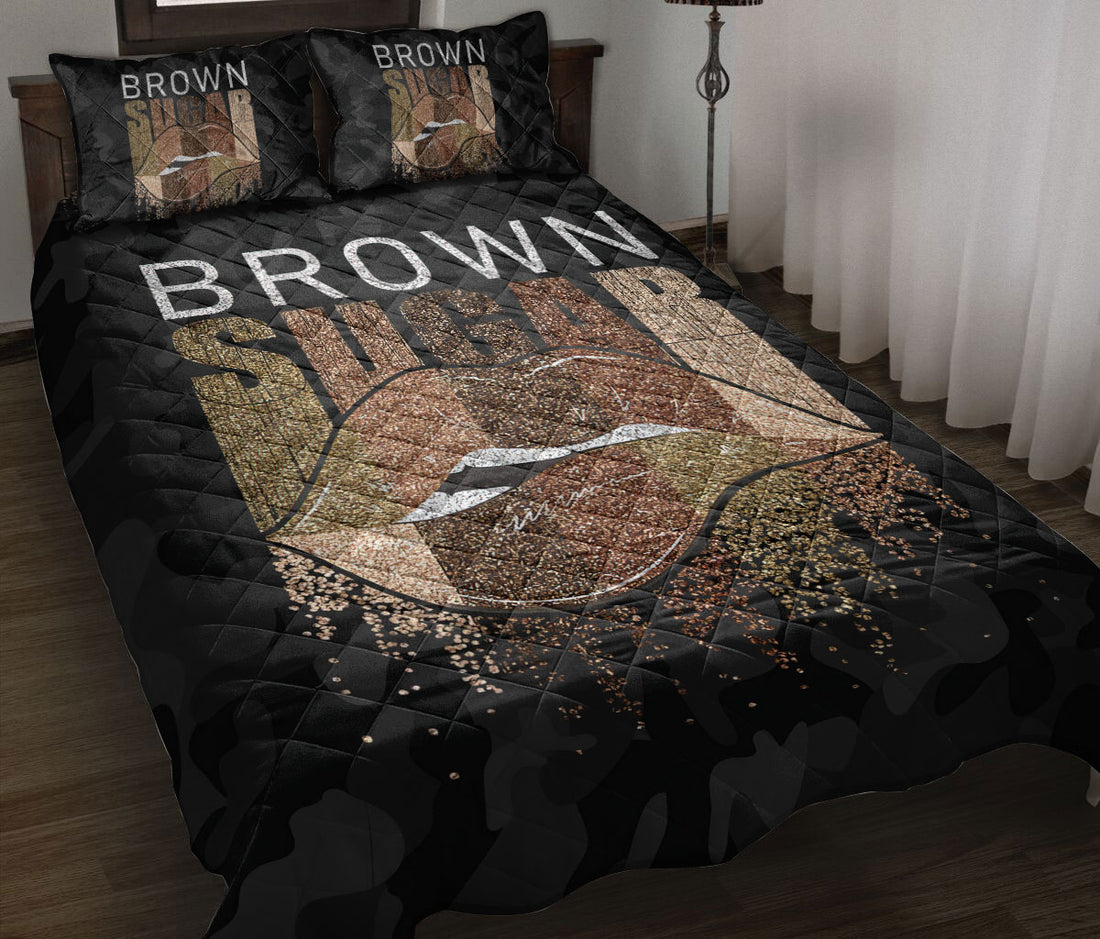Ohaprints-Quilt-Bed-Set-Pillowcase-Afro-African-American-Black-Girl-Princess-Natural-Hairstyle-Brown-Sugar-Blanket-Bedspread-Bedding-1451-Throw (55'' x 60'')