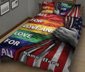 Ohaprints-Quilt-Bed-Set-Pillowcase-Lgbt-Lgbtq-All-For-Love-And-Love-For-All-Pride-Custom-Personalized-Name-Blanket-Bedspread-Bedding-1452-King (90'' x 100'')