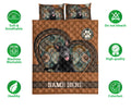 Ohaprints-Quilt-Bed-Set-Pillowcase-Black-German-Shepherd-Heart-Brown-Mandala-Custom-Personalized-Name-Blanket-Bedspread-Bedding-3728-Double (70'' x 80'')