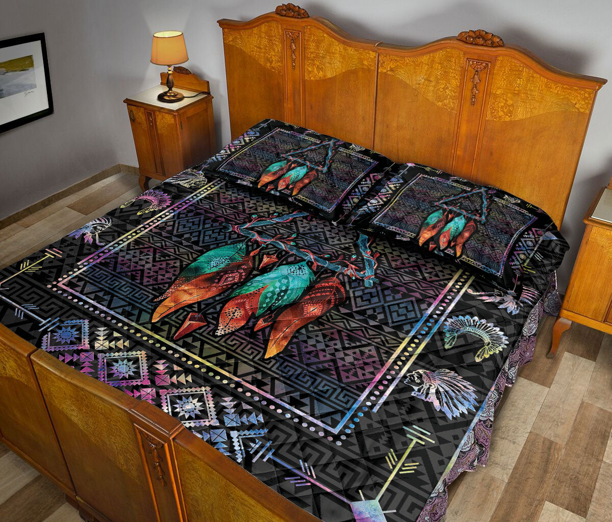 Ohaprints-Quilt-Bed-Set-Pillowcase-Turquoise-Dragonfly-I-Love-You-To-The-Moon-And-Back-Gift-For-Dragonfly-Lover-Blanket-Bedspread-Bedding-2495-Queen (80'' x 90'')