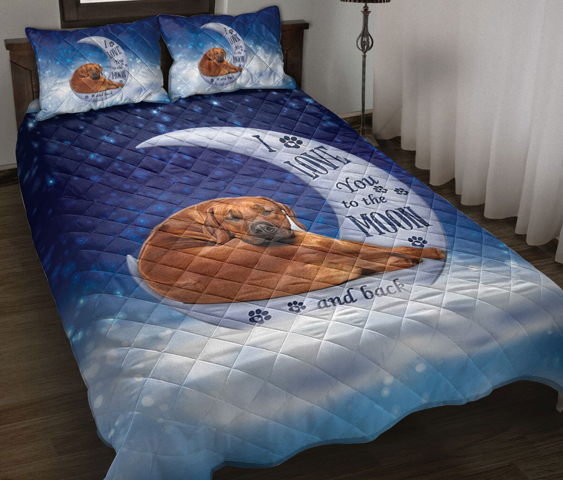 Ohaprints-Quilt-Bed-Set-Pillowcase-Rhodesian-Ridgeback-I-Love-You-To-The-Moon-And-Back-Gift-For-Dog-Puppy-Lover-Blanket-Bedspread-Bedding-1328-Throw (55'' x 60'')