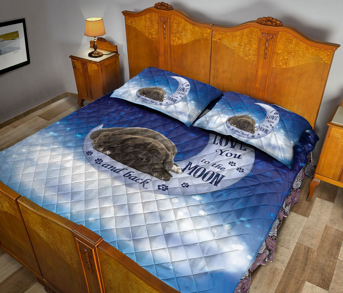 Ohaprints-Quilt-Bed-Set-Pillowcase-Cane-Corso-Dog-I-Love-You-To-The-Moon-And-Back-Gift-For-Dog-Puppy-Lover-Blanket-Bedspread-Bedding-2593-Queen (80'' x 90'')