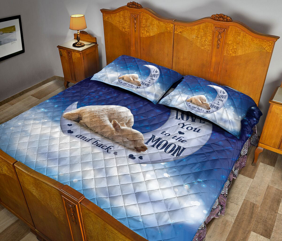 Ohaprints-Quilt-Bed-Set-Pillowcase-Sleeping-Alpaca-Llama-I-Love-You-To-The-Moon-And-Back-Gift-For-Animal-Lover-Blanket-Bedspread-Bedding-244-Queen (80'' x 90'')