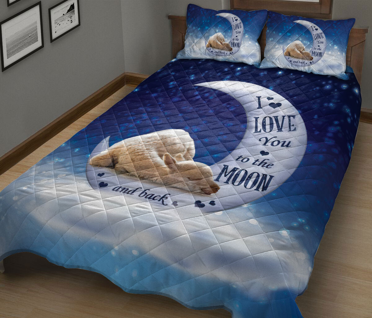 Ohaprints-Quilt-Bed-Set-Pillowcase-Sleeping-Alpaca-Llama-I-Love-You-To-The-Moon-And-Back-Gift-For-Animal-Lover-Blanket-Bedspread-Bedding-244-King (90'' x 100'')
