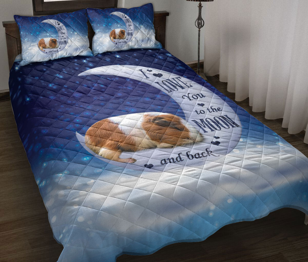 Ohaprints-Quilt-Bed-Set-Pillowcase-Guinea-Pig-Hamster-I-Love-You-To-The-Moon-And-Back-Gift-For-Animal-Lover-Blanket-Bedspread-Bedding-2002-Throw (55'' x 60'')