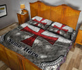 Ohaprints-Quilt-Bed-Set-Pillowcase-Knights-Templar-Armor-Shield-Pattern-Custom-Personalized-Name-Blanket-Bedspread-Bedding-3016-Queen (80'' x 90'')